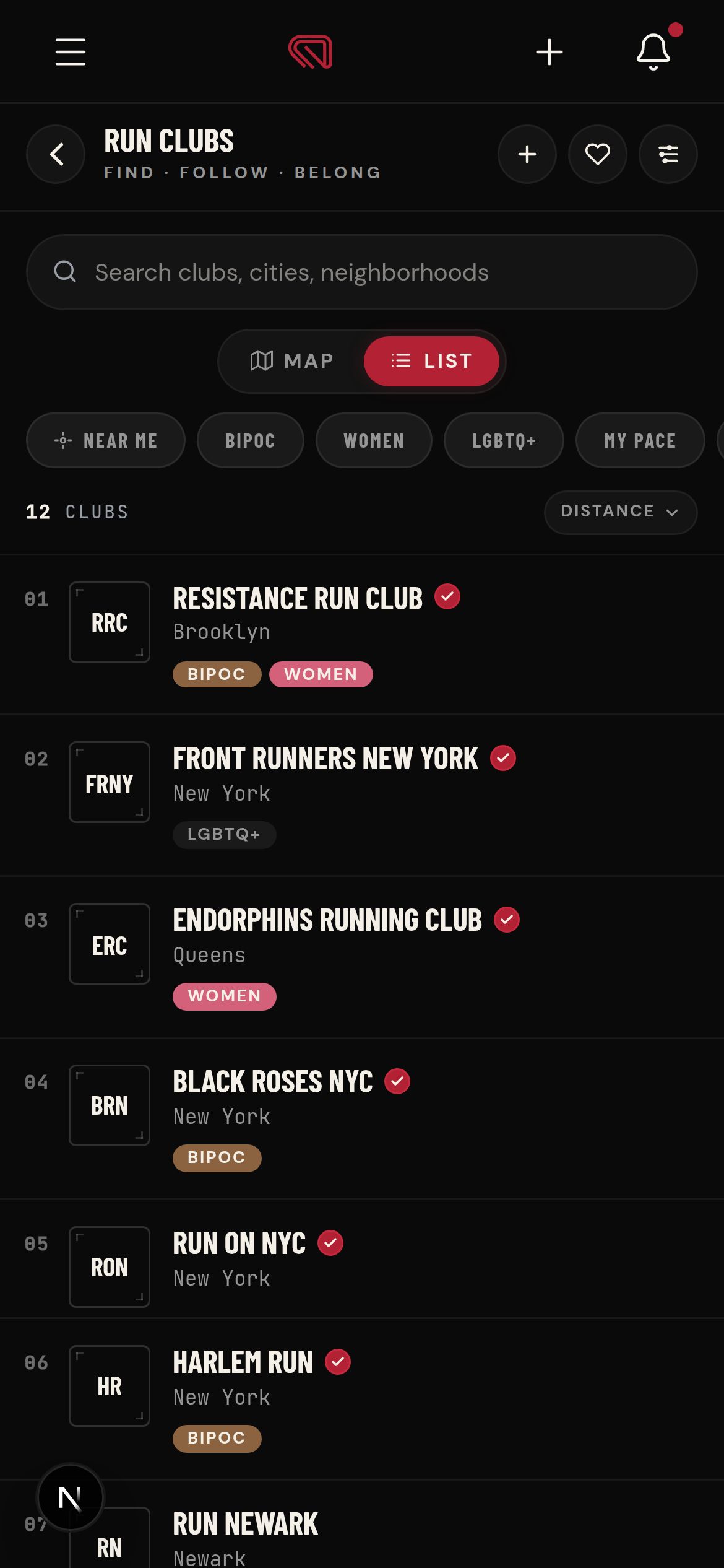 Run club directory